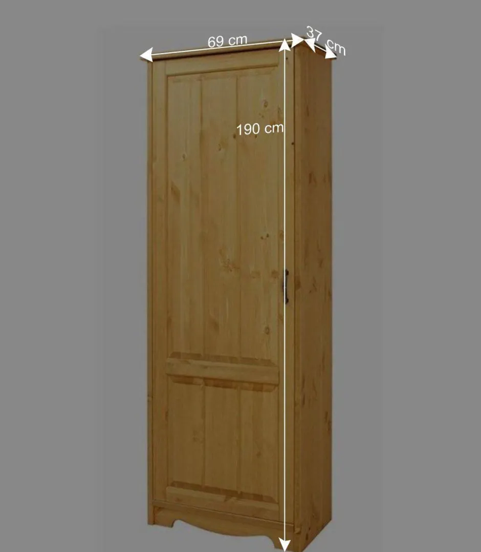 69x188x37 Flurschrank in Kiefer Natur - Vanpos^Wohnen Clearance