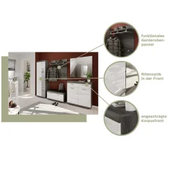 Wohnen 90x87x2 Flurspiegel in Grau - Nancys