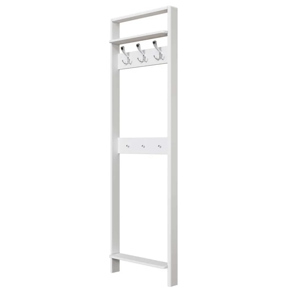 60x192x12 Garderobe aus Massivholz in Weiß - Oranias^Wohnen Best