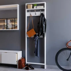 60x192x12 Garderobe aus Massivholz in Weiß - Oranias^Wohnen Best