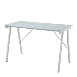 Wohnen 113x73x58 Glas Schreibtisch mit Vierfußgestell - Isacco