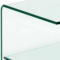 Wohnen 40x60x40 Glastisch auf Rollen modern - Heuser