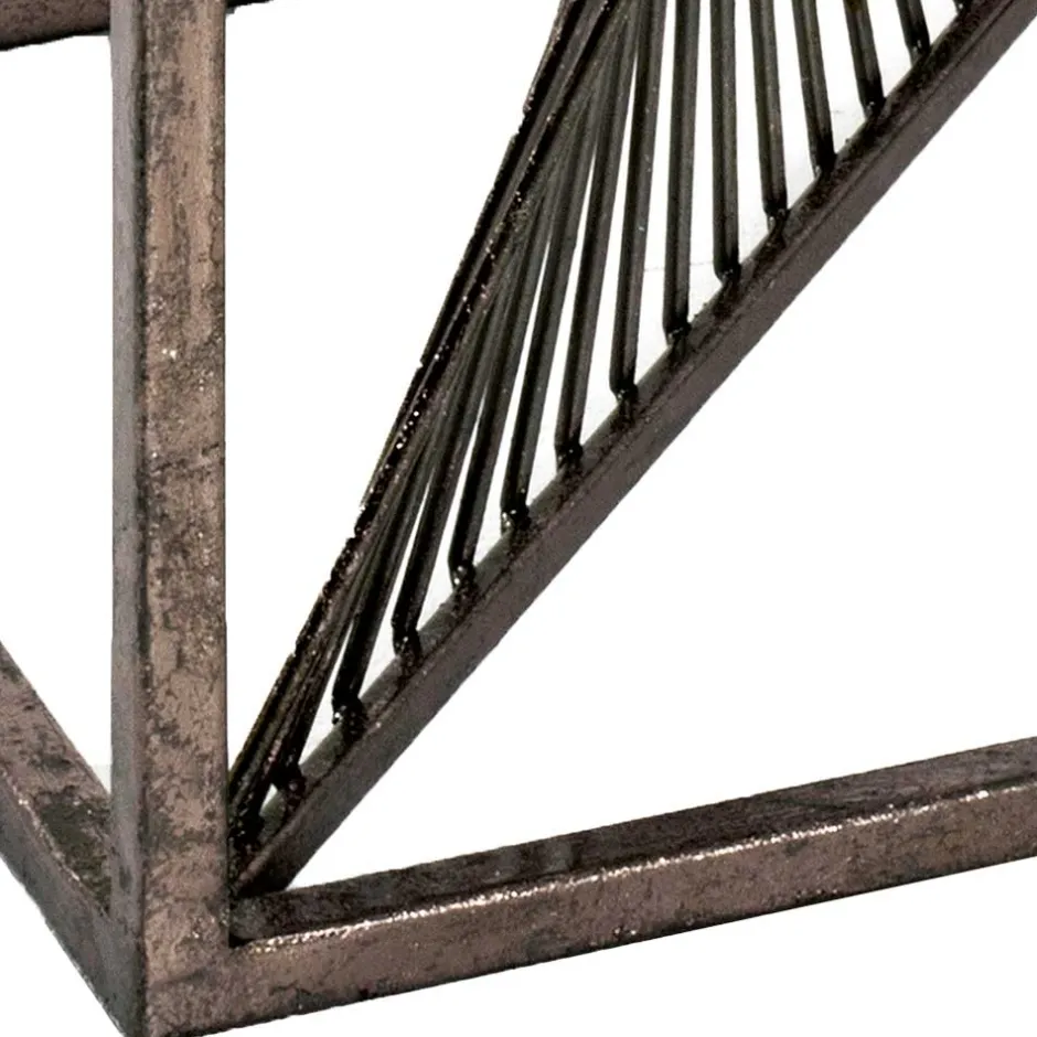 Wohnen 30x60x30 Glastisch mit Metallgestell - Tyrcio