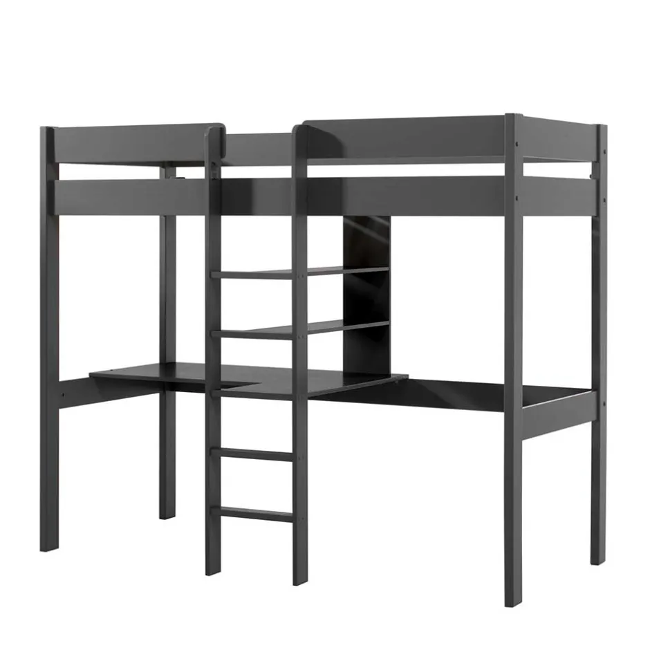 105x175x208 Graues Hochbett mit Schreibtisch - Wevera^Wohnen Best