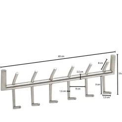 60x19x10 Hakenleiste mit zwölf Haken - Almond^Wohnen Sale