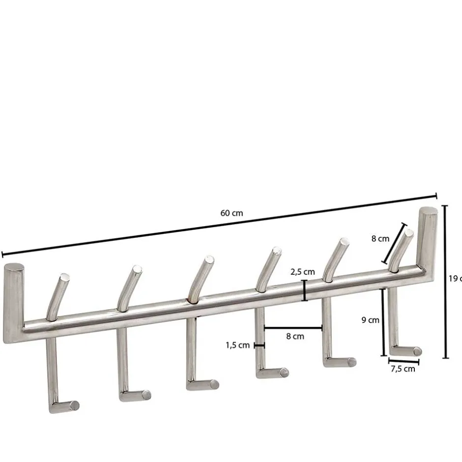60x19x10 Hakenleiste mit zwölf Haken - Almond^Wohnen Sale
