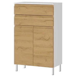 Wohnen 60x97x34 Highboard fürs Bad zweifarbig - Aspariavo