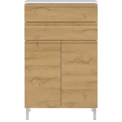 Wohnen 60x97x34 Highboard fürs Bad zweifarbig - Aspariavo
