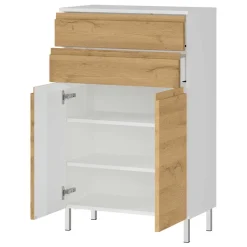 Wohnen 60x97x34 Highboard fürs Bad zweifarbig - Aspariavo