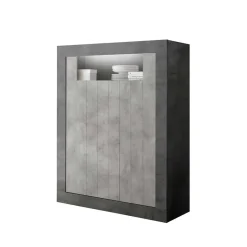 110x144x43 Highboard in Beton Grau Dekor - Beverli^Wohnen New