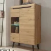 90x134x40 Highboard mit Glaseinsatz 2-türig - Olcian^Wohnen New