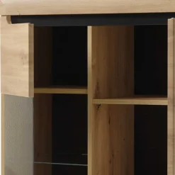 90x134x40 Highboard mit Glaseinsatz 2-türig - Olcian^Wohnen New