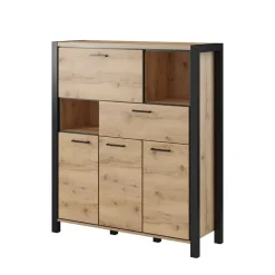Wohnen 120x140x41 Highboard mit Klappe & 3 Türen - Zavorra