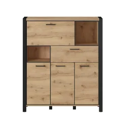 Wohnen 120x140x41 Highboard mit Klappe & 3 Türen - Zavorra