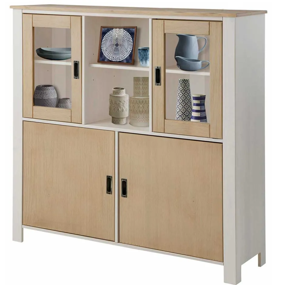 125x120x35 Highboard Scandi Style zweifarbig - Airina^Wohnen