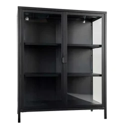 80x102x40 Highboard Vitrine aus Glas & Stahl - Immy^Wohnen Outlet