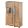 90x136x39 Highboard Vitrine in Eiche Holzoptik - Aberdeen^Wohnen