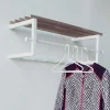 76x26x34 Hängegarderobe in Weiß & Eiche - Marcios^Wohnen Clearance
