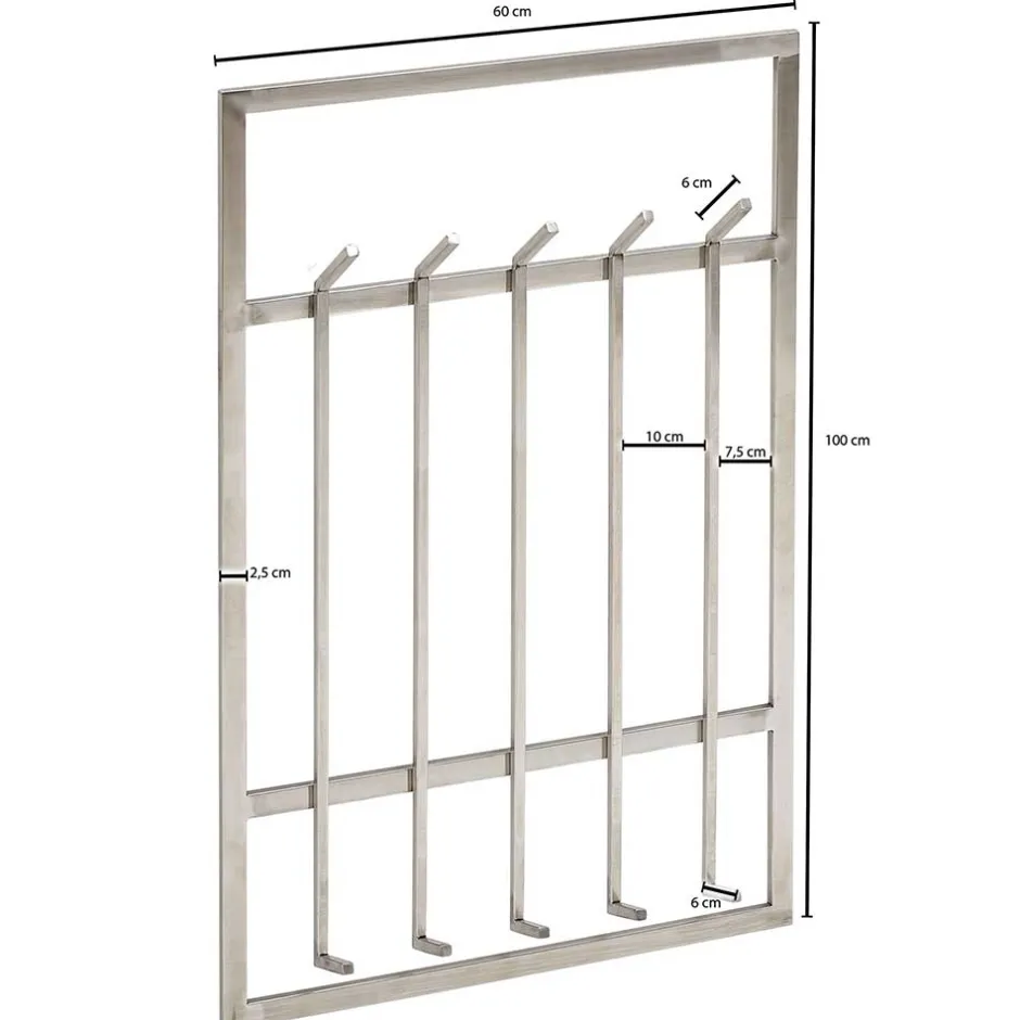 60x100x8 Hängende Garderobe aus Metall - modern - Marano^Wohnen