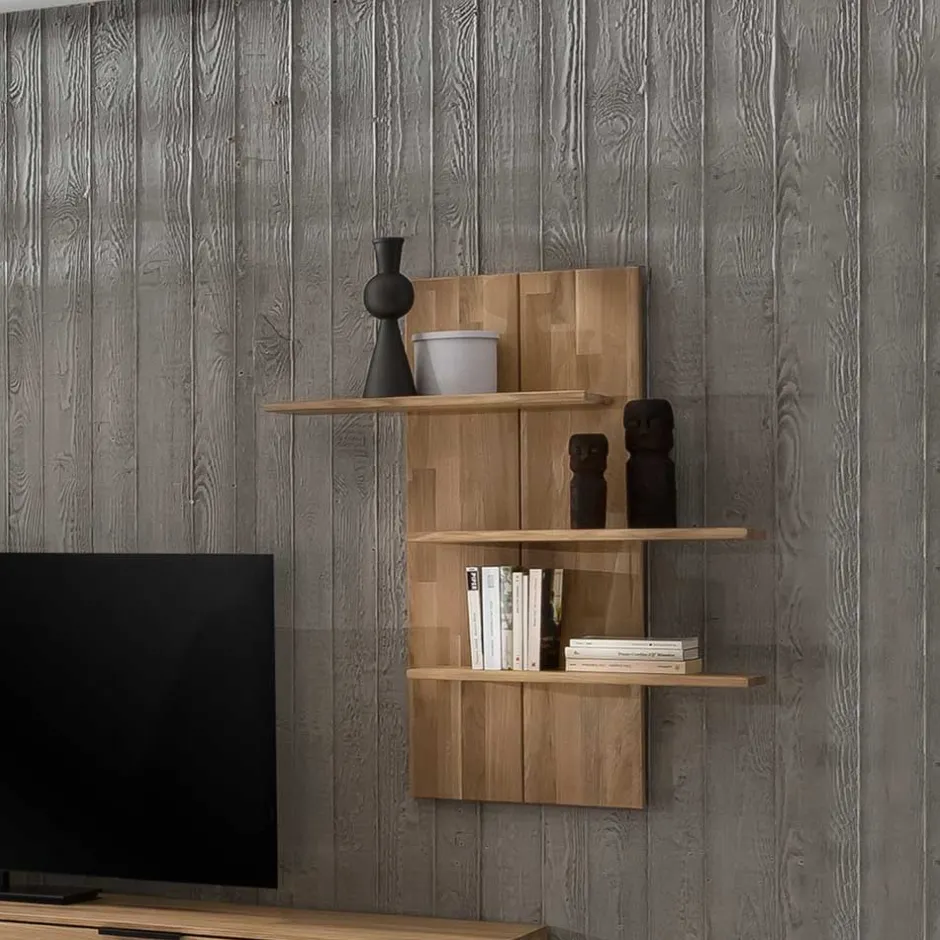 80x100x25 Hängeregal aus Wildeiche Bianco - Vardriva^Wohnen Sale