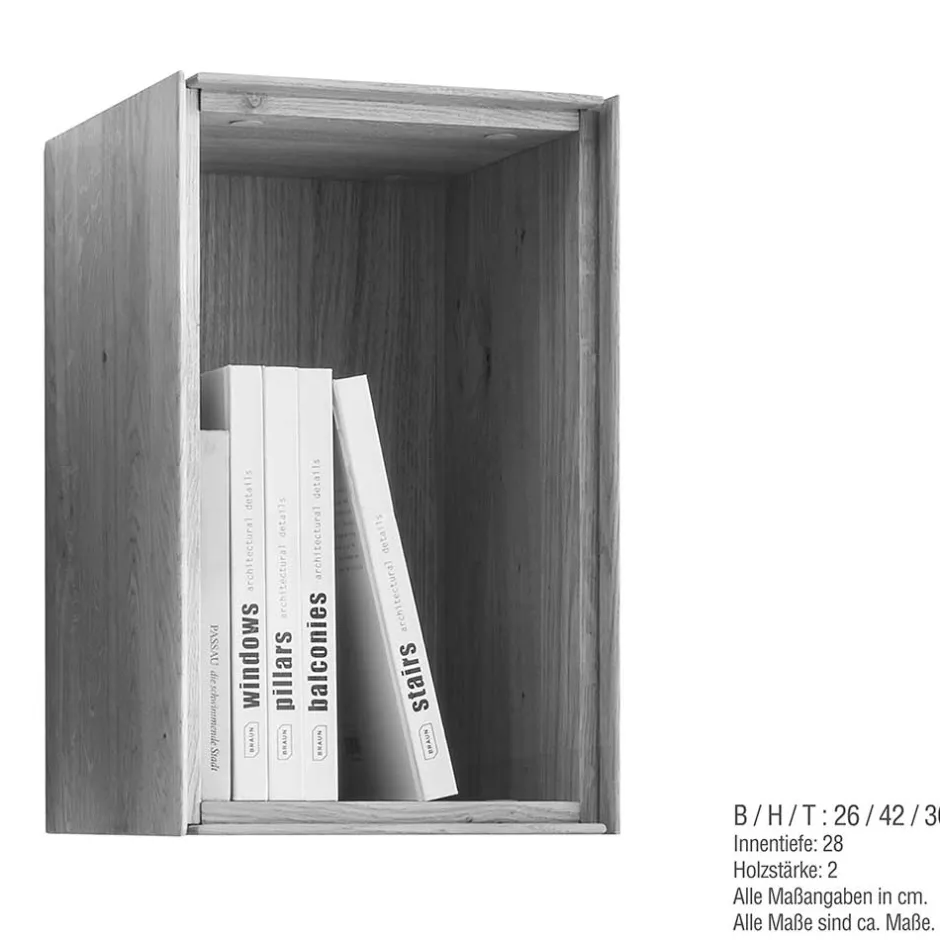 Wohnen 26x42x30 Hängeregal Fach mit Rückwand - Sinta