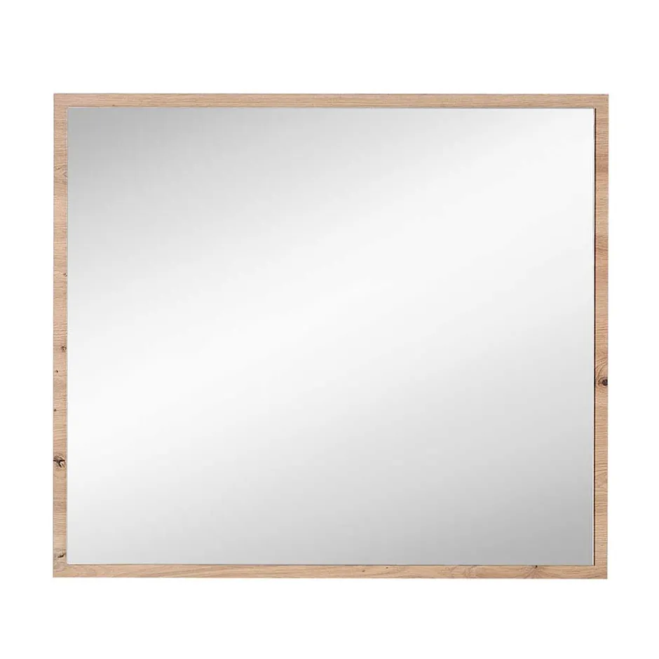 Wohnen 80x70x2 Hängespiegel mit Rahmen in Holzoptik - Kuetra