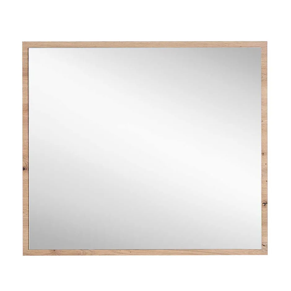 Wohnen 80x70x2 Hängespiegel mit Rahmen in Holzoptik - Kuetra