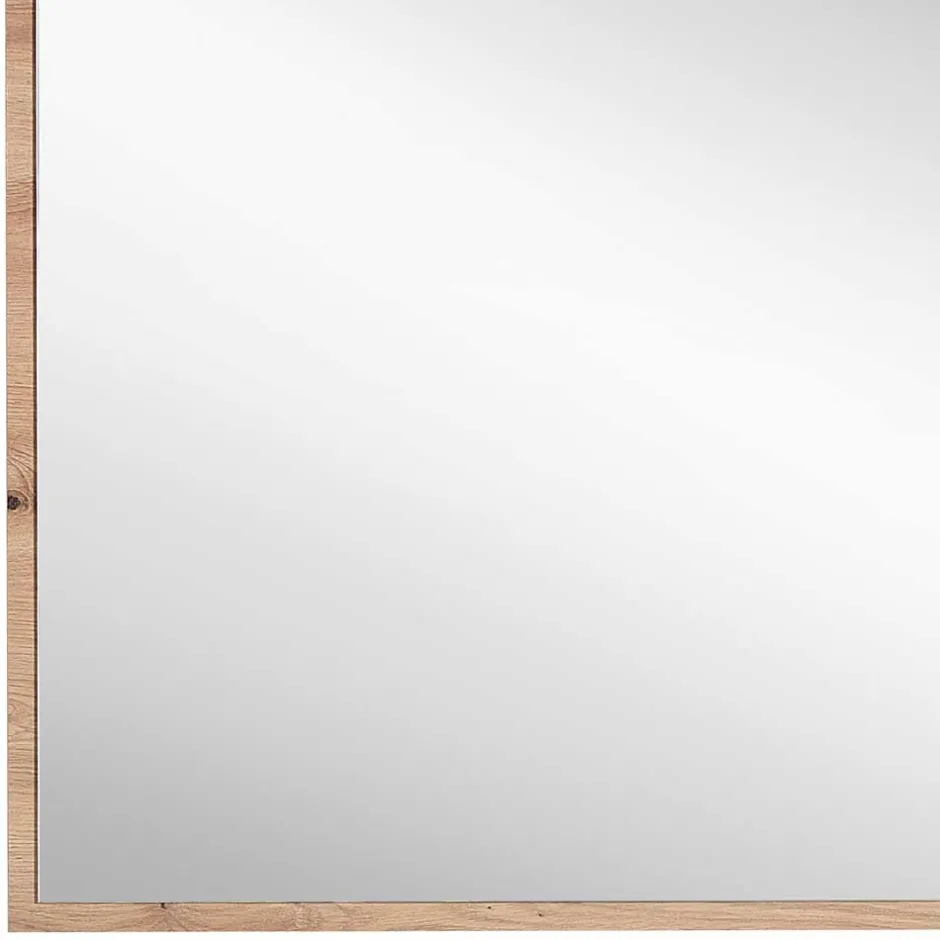 Wohnen 80x70x2 Hängespiegel mit Rahmen in Holzoptik - Kuetra