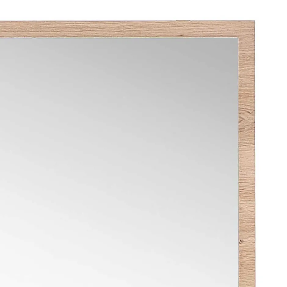 Wohnen 80x70x2 Hängespiegel mit Rahmen in Holzoptik - Kuetra