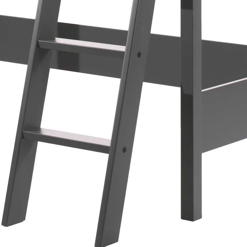 139x160x210 Hochbett mit Leiter in Anthrazit - Donya^Wohnen Outlet