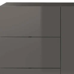 Wohnen 181x94x44 Hochglanz Kombi-Kommode in Grau - Eracosta