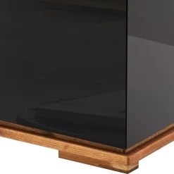 Wohnen 102x115x40 Hochglanz Kommode in Schwarz - Ercurs