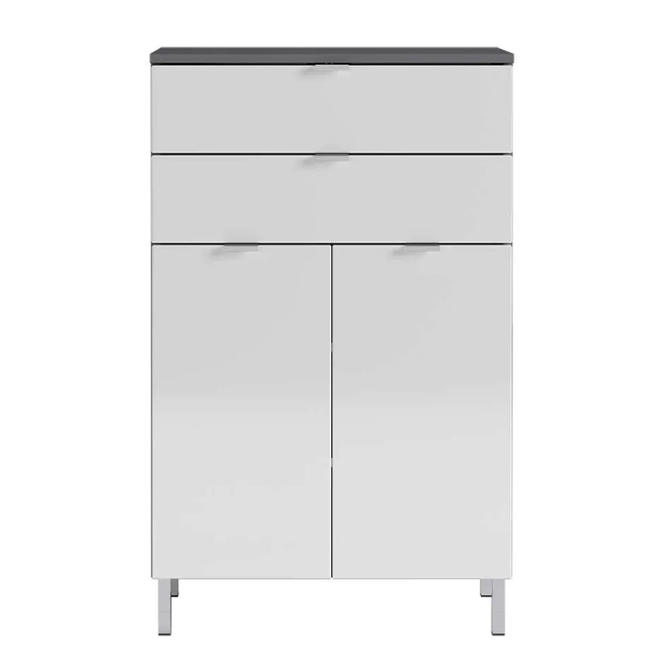 60x97x34 Hochglanz Kommode in Weiß - Otrus^Wohnen Best