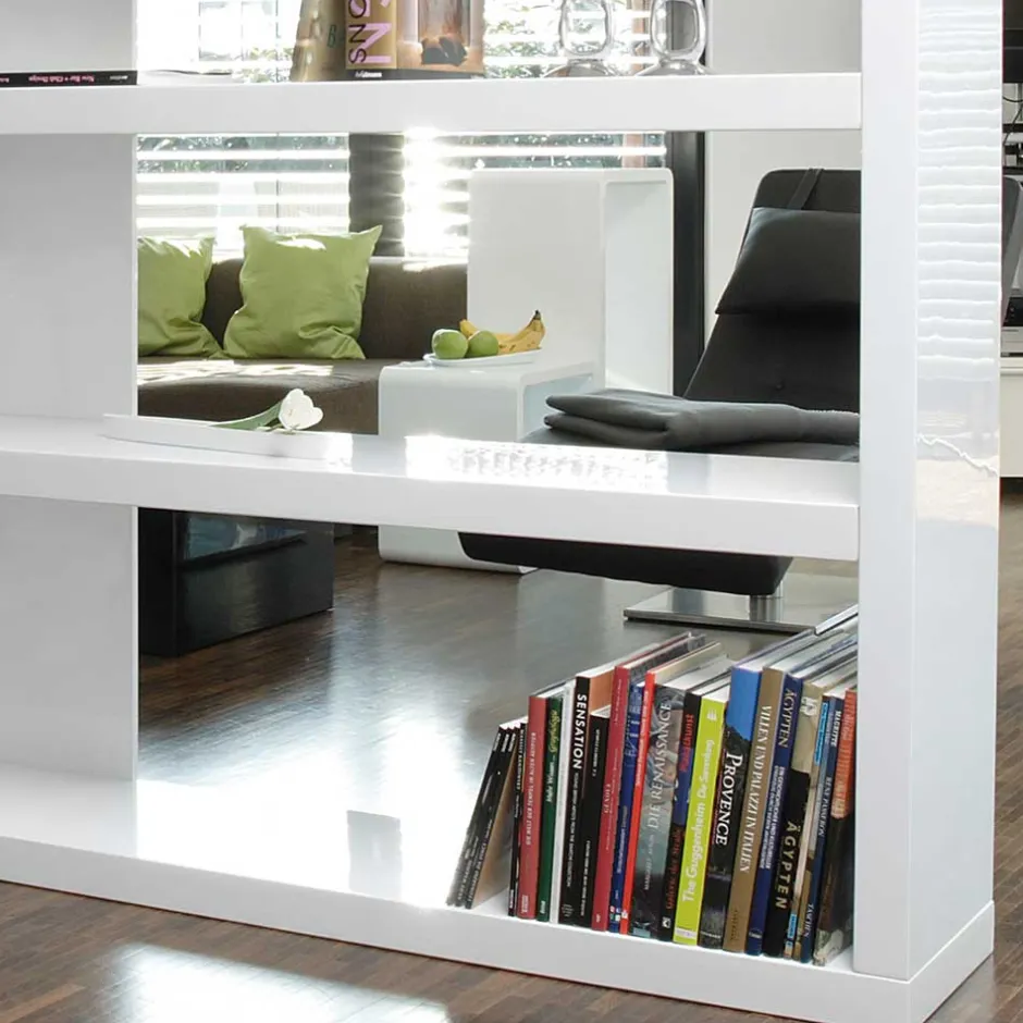 Wohnen 200x200x35 Hochglanz Regal Raumteiler - Sakura