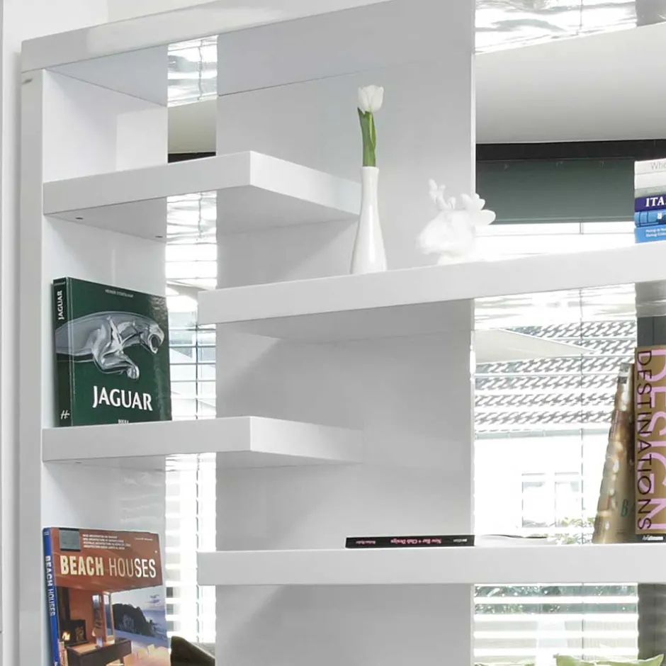 Wohnen 200x200x35 Hochglanz Regal Raumteiler - Sakura