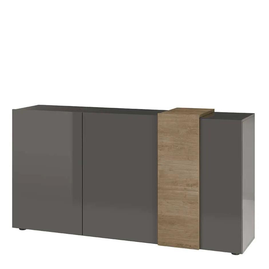 181x94x44 Hochglanz Sideboard in Dunkelgrau - Eracosta^Wohnen Outlet