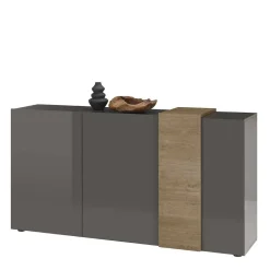 181x94x44 Hochglanz Sideboard in Dunkelgrau - Eracosta^Wohnen Outlet