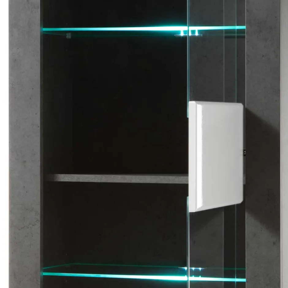 65x198x35 Hochglanz Vitrine mit 2 Türen - Istensa^Wohnen Online