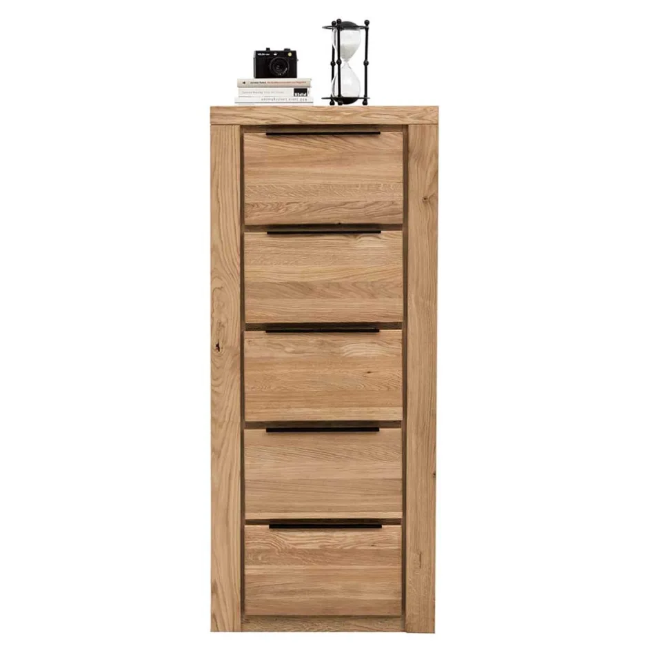 Wohnen 60x141x40 Hochkommode aus Eiche teilmassiv - Nelenia
