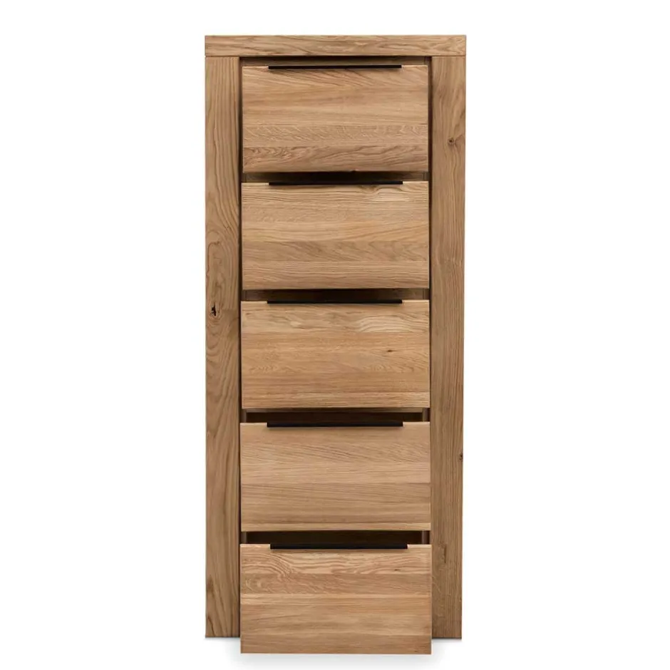 Wohnen 60x141x40 Hochkommode aus Eiche teilmassiv - Nelenia