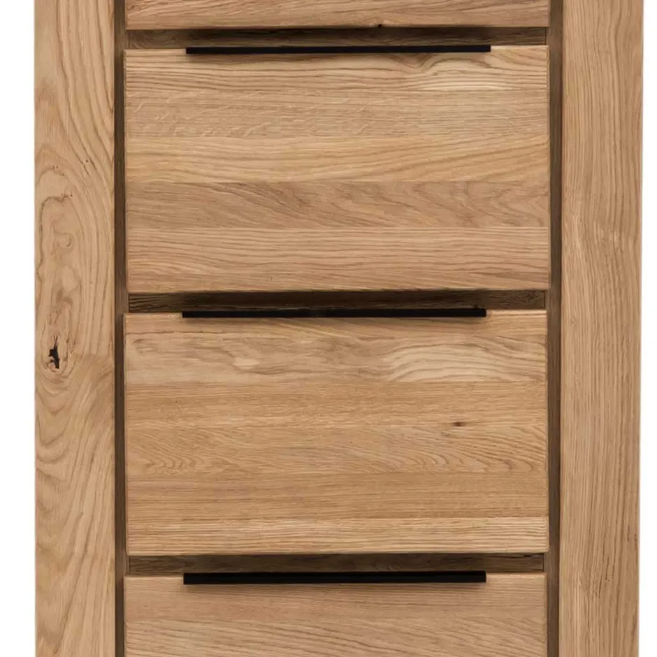 Wohnen 60x141x40 Hochkommode aus Eiche teilmassiv - Nelenia