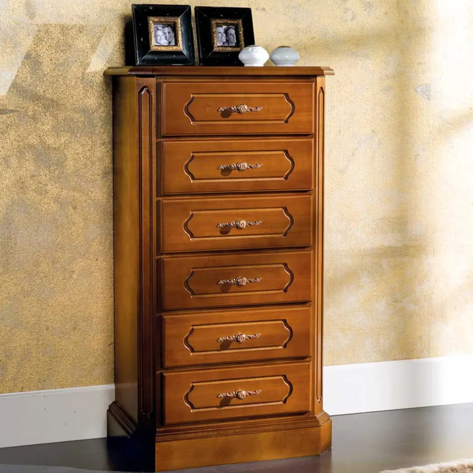 Wohnen 60x105x36 Hochkommode im klassischen Stil - Gestrov