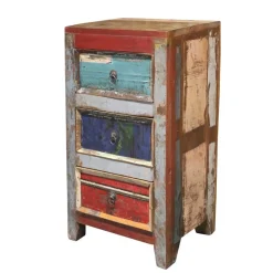 Wohnen 45x80x35 Hochkommode im Shabby Chic - Slinida