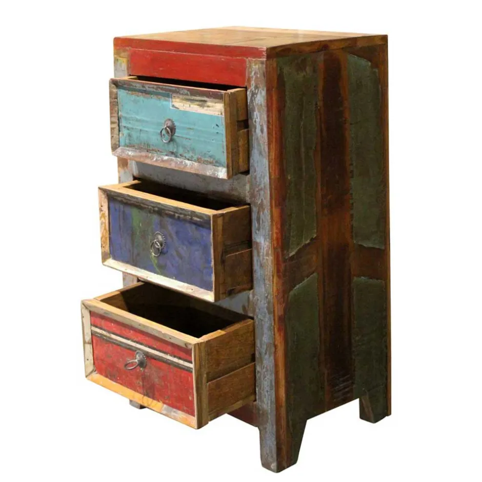 Wohnen 45x80x35 Hochkommode im Shabby Chic - Slinida