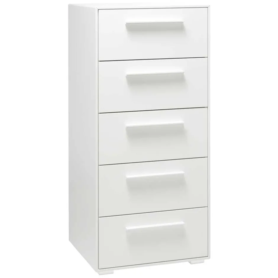 Wohnen 50x111x49 Hochkommode in Weiß aus Buche - Volcma