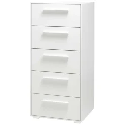 Wohnen 50x111x49 Hochkommode in Weiß aus Buche - Volcma