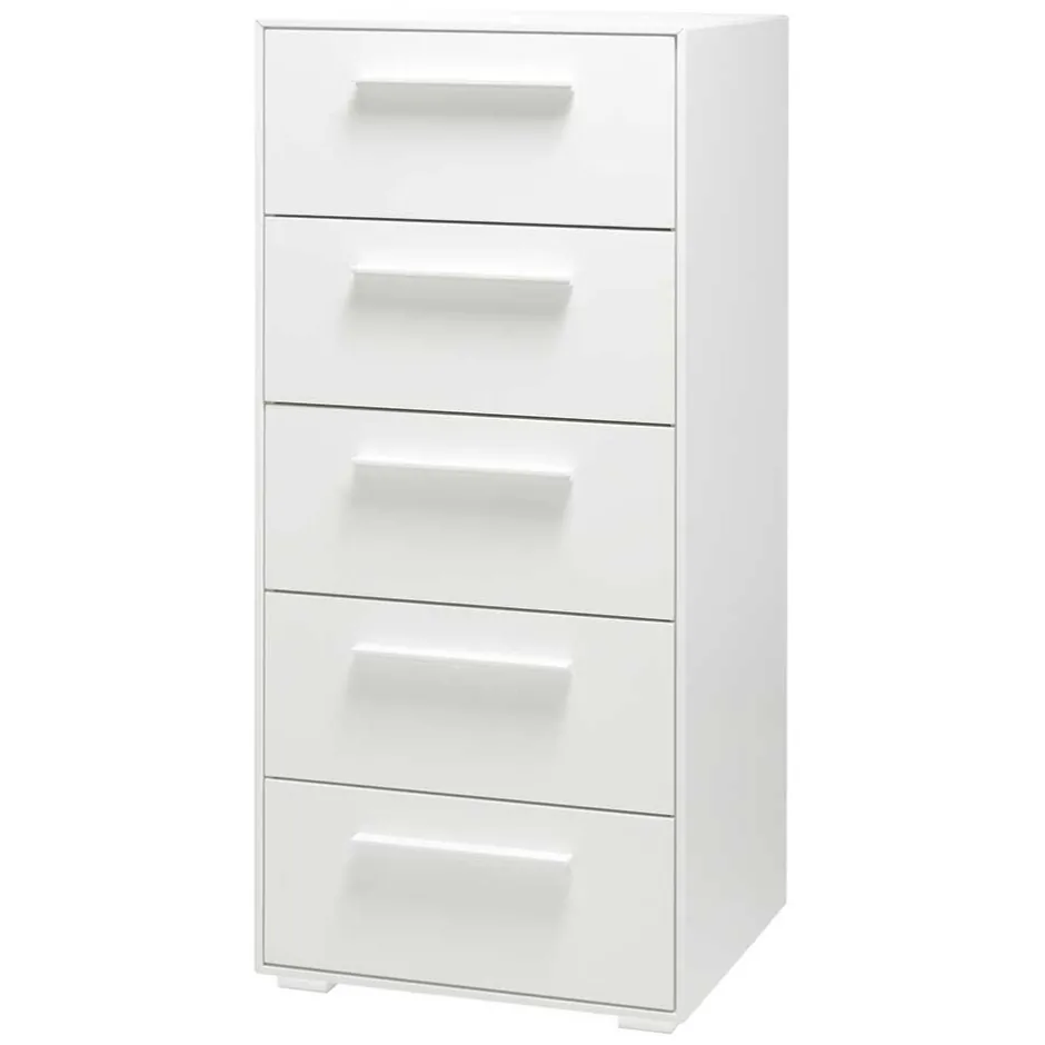 Wohnen 50x111x49 Hochkommode in Weiß aus Buche - Volcma