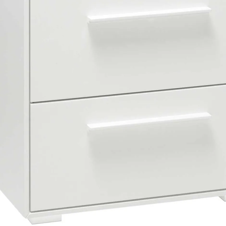 Wohnen 50x111x49 Hochkommode in Weiß aus Buche - Volcma