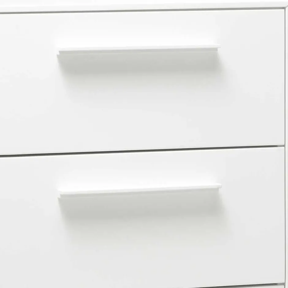 Wohnen 50x111x49 Hochkommode in Weiß aus Buche - Volcma