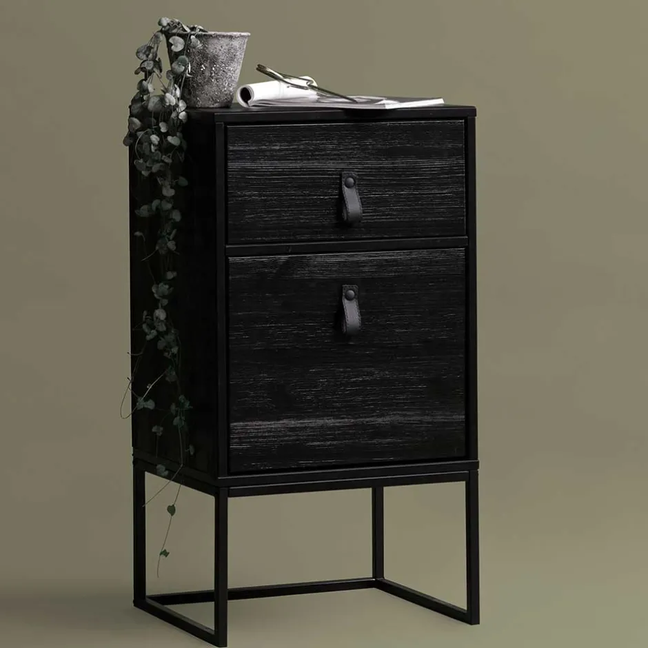 Wohnen 40x74x35 Hochkommode mit Bügelgestell - Clewono